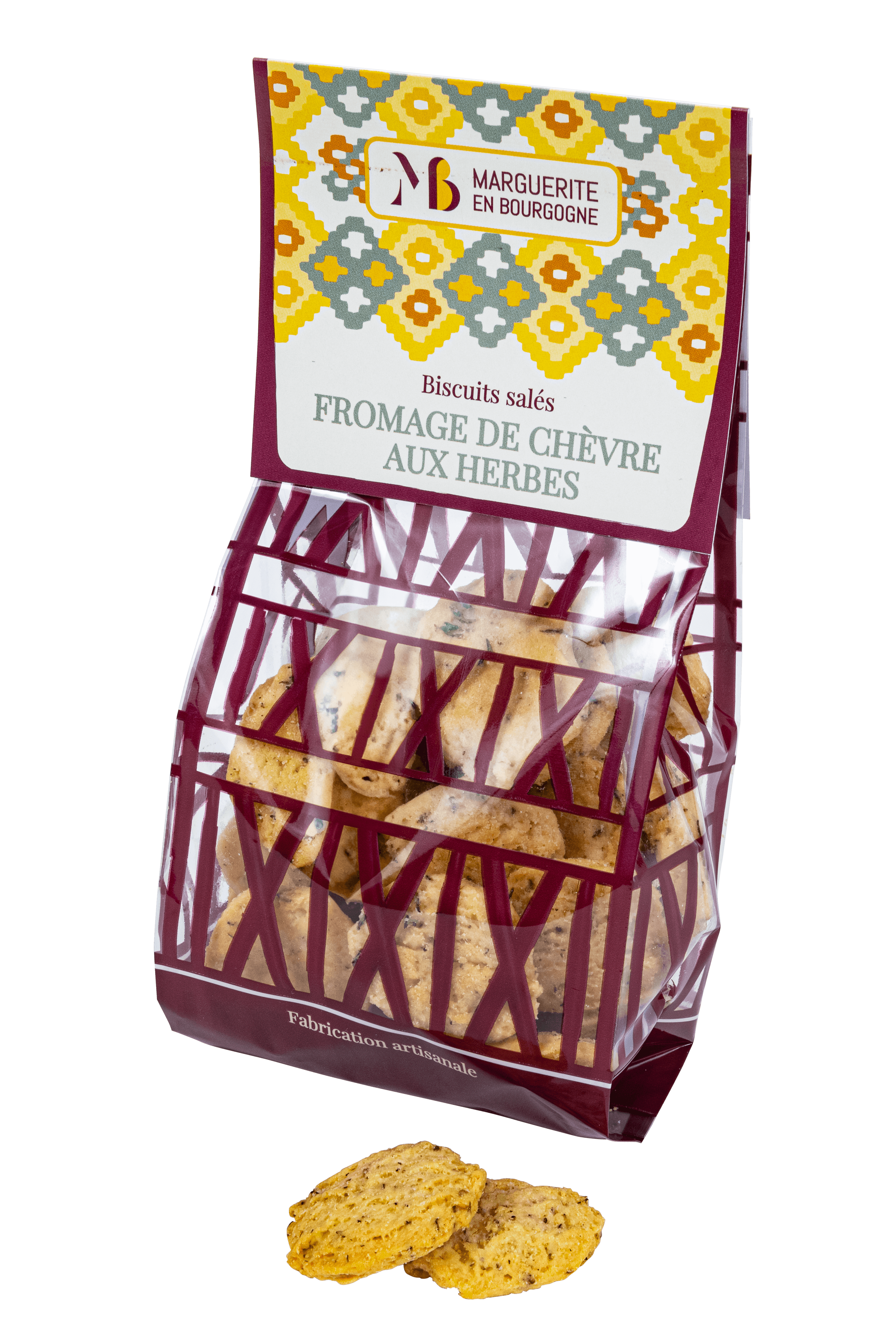 MEB Chèvre sachet face Biscuit bio artisanal biscuit fromage de Gruyère