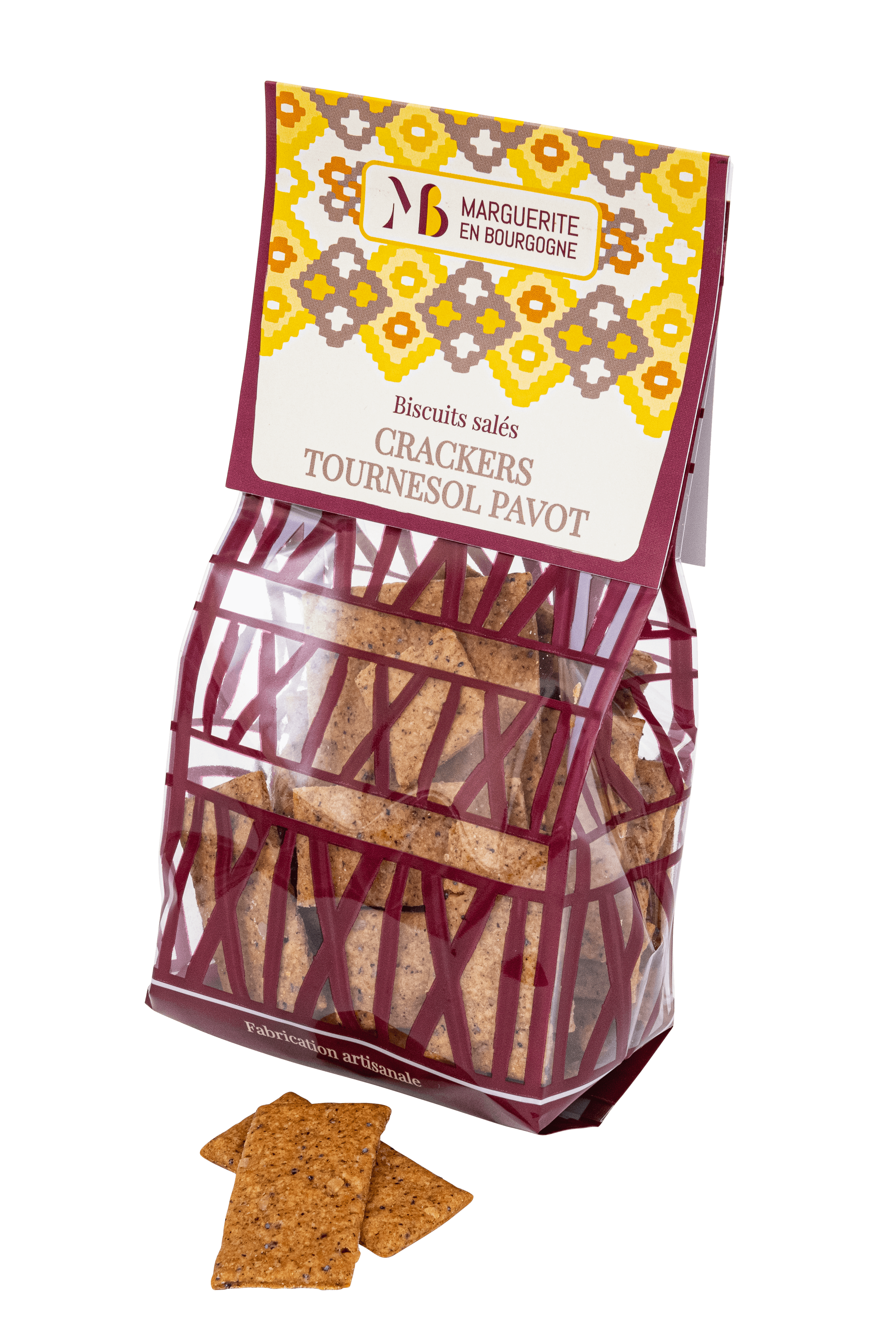 MEB Crackers tournesol sachet face Biscuit bio artisanal cracker apéritif